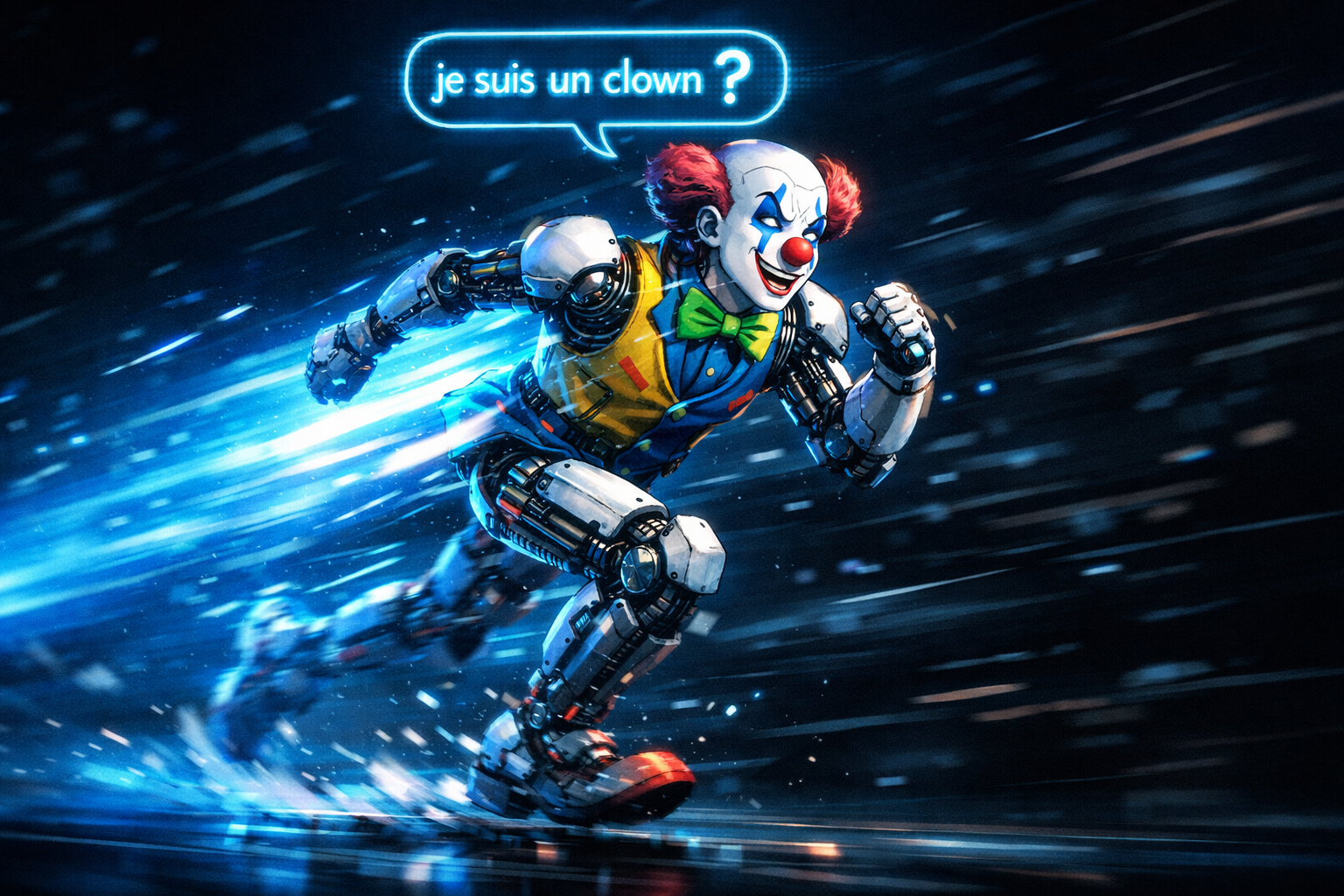 Le clown qui court — je suis un clown ?